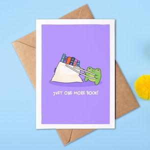 Just One More Book! | Bookish Birthday Card | Funny | Book Birthday Card | Reading | Books | Book Worm | Book Nerd | Personalised Card image 1