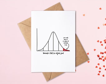 You Must Have A P-Value OF At Least 0.05 | Funny Statistical Card | Anniversary Card | Valentines Day Card | Psychology Card | Math's Card