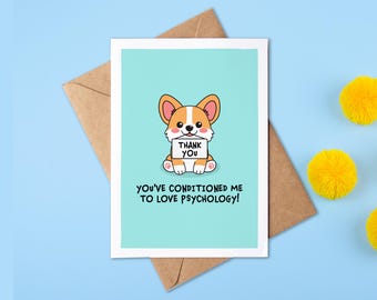 Pavlov Psychology Card | Psychology Teacher Card | Thank You Card | Psychologist | Thank You Card | Birthday Card | Graduation Card