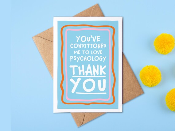 Pavlov Psychology Card | Psychology Teacher Card | Thank You Card | Psychologist | Thank You Card | Birthday Card | Graduation Card