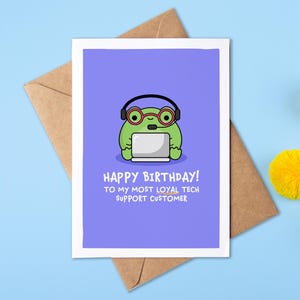 Tech Support Birthday Card | Technical Support | Happy Birthday Card | For Dad | For Mum | Geeky | Computer Support | Personalised Card