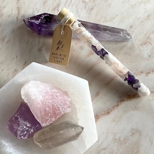 Water Crystal Set - Rose Quartz, Amethyst, Clear Quartz - cleanses and energizes your drinking water and environment