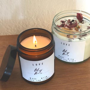 Personalized Manifestation Candles by Letgoflow - Natural, Ethical, Magical - handmade in Switzerland for your Manifestation Rituals