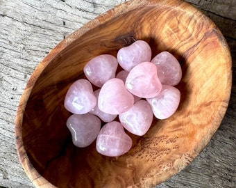 Rose Quartz Heart: Natural Healing Crystal, Love Stone (1.5x1.5cm)