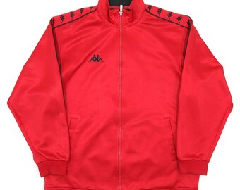 kappa red track jacket