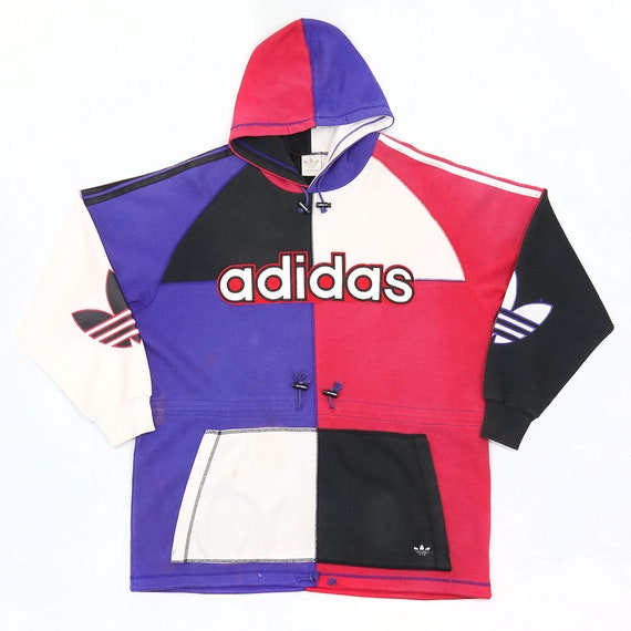 LARGE Vintage Adidas Multicolor Hoodie 