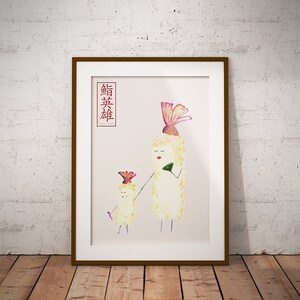 Impressão artística Sushi HERO "Modelka" / Poster Sushi hero "Modelka"