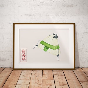 Impressão artística Sushi HERO "Sumo" / Poster Sushi hero "Sumo"
