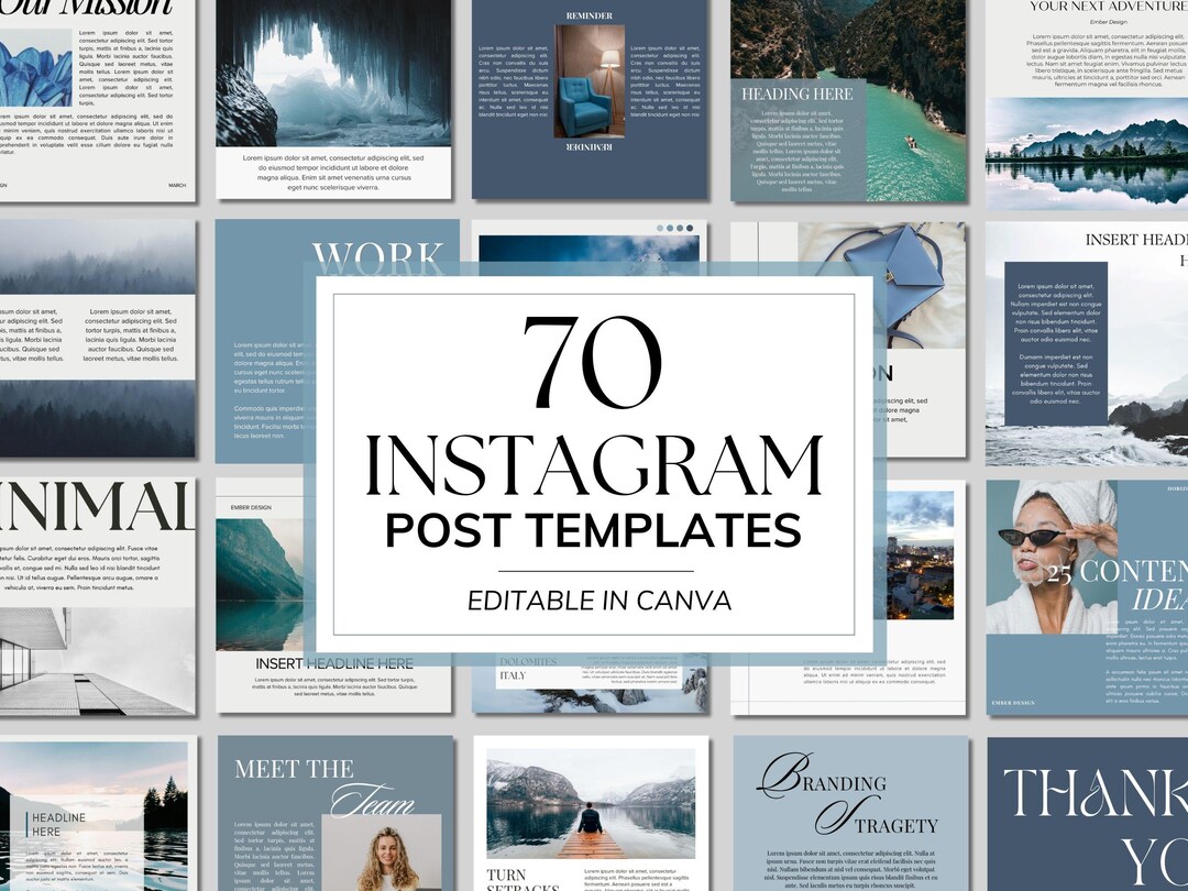 Horizon Instagram Templates | Blue Aesthetic Templates | Modern ...