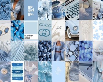 Photo Wall Collage | Baby Light Blue Aesthetic (70 photos) INSTANT Download | DIGITAL Printable Collage Kit | Wall Collage | Blue Aesthetic