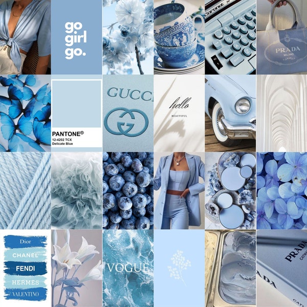 Blue Collage Kit - Etsy