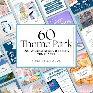 WDW Social Media Travel Agent Templates | Instagram Templates | Travel Agent Social Media | Canva Templates | Editable Theme Park Templates