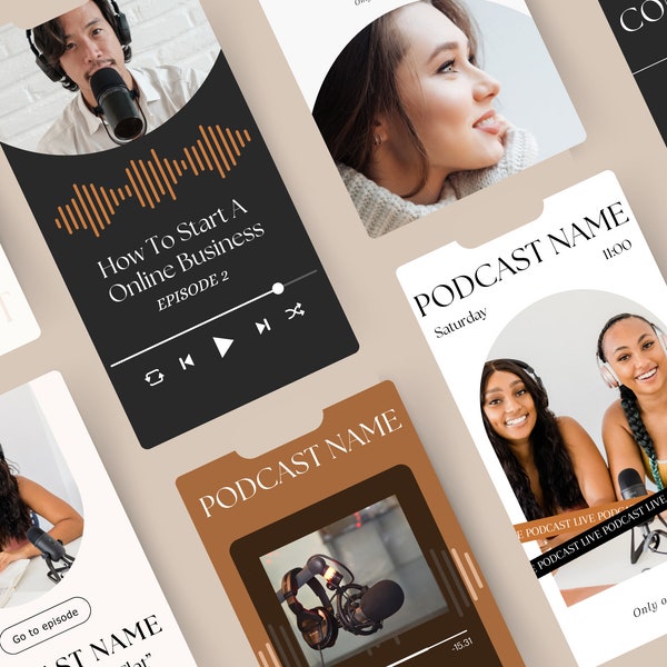 Instagram Reel Templates | Podcast Reel Covers | Reel Cover Template Editable in Canva | Reel Template Cover