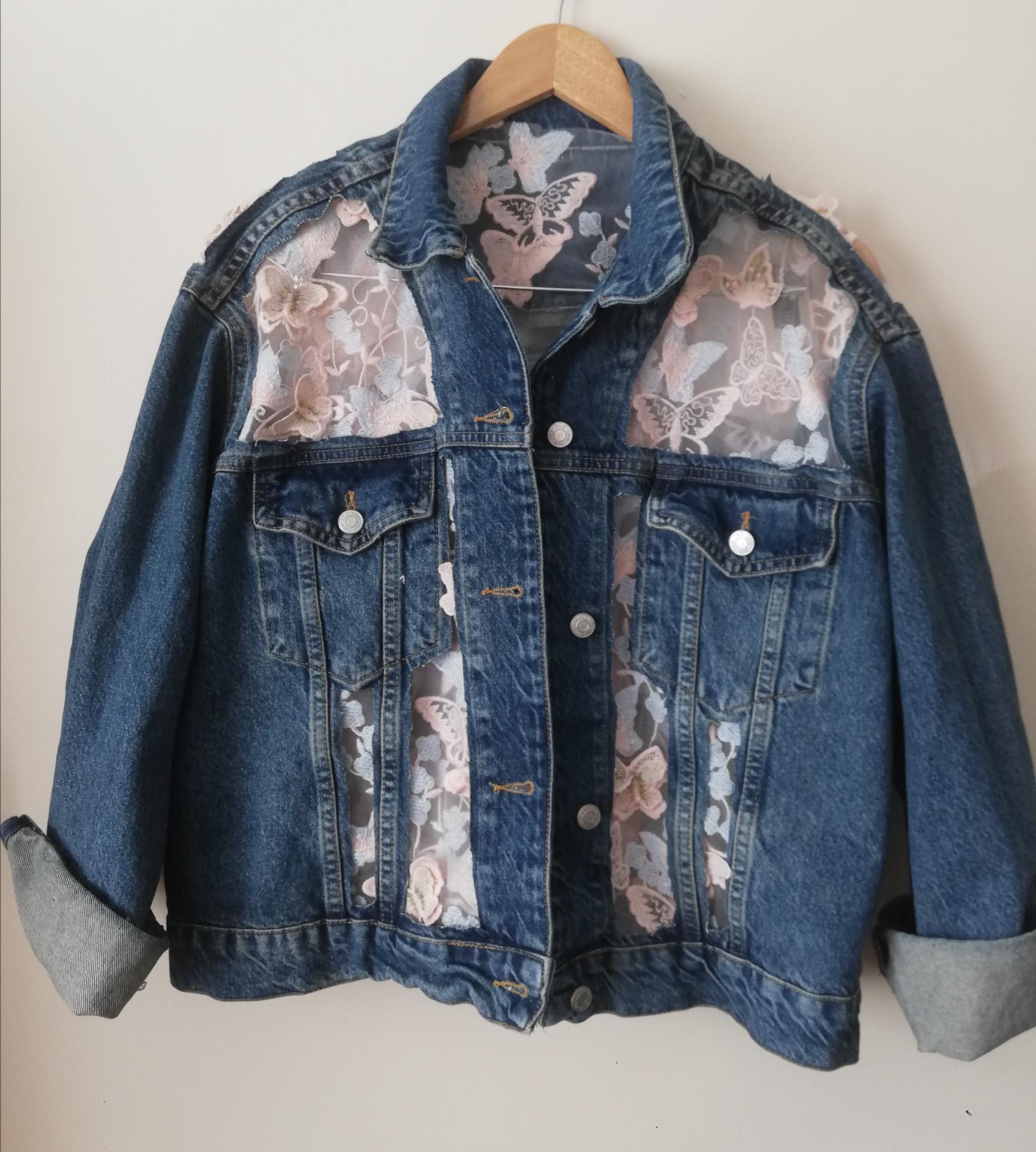 Pom Lace Denim Jacket