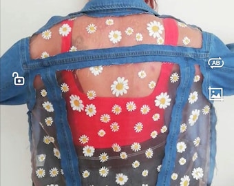 Lace Patchwork Denim Jacket: Handmade Bohemian Wedding Jean Jacket