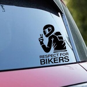 Car Decal/ Vinyl Sticker, Respect for Bikers