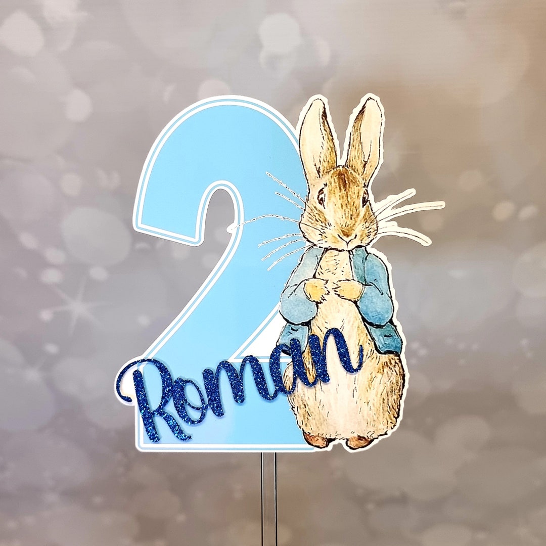 Personalised Peter Rabbit Cake Topper - Etsy