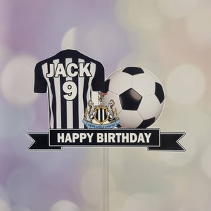 Newcastle United inspired Football Cake Topper image 8