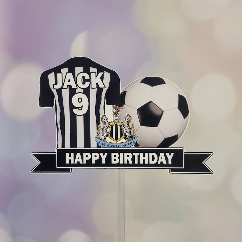 Newcastle United inspired Football Cake Topper image 8