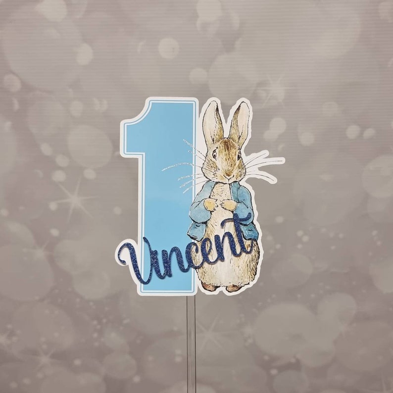 Personalised Peter Rabbit Cake Topper - Etsy UK