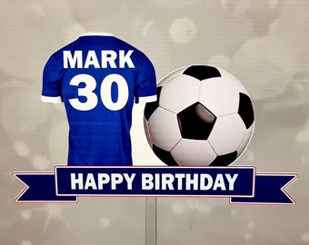 Ipswich Town inspired Football Cake Topper