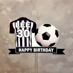 Newcastle United inspired Football Cake Topper image 2