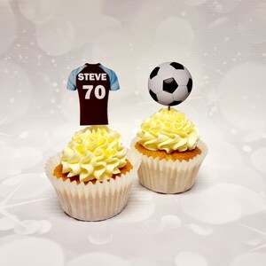 Burnley inspired Football Cupcake Toppers