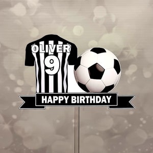 Newcastle United inspired Football Cake Topper image 3