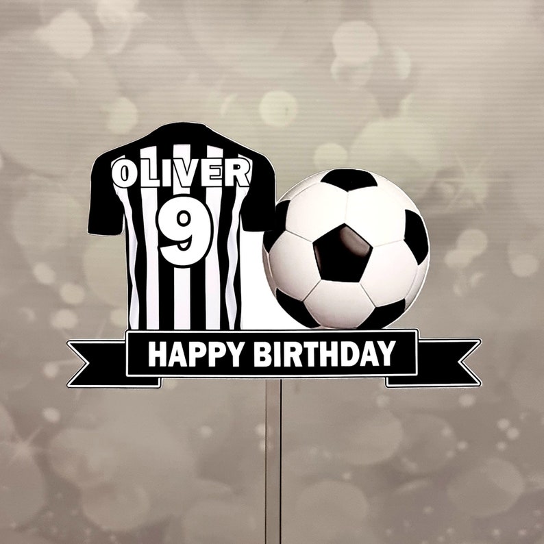 Newcastle United inspired Football Cake Topper image 3