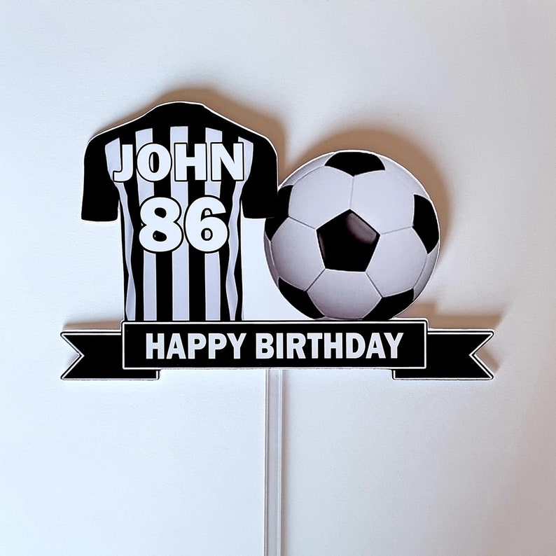 Newcastle United Inspired Football Cake Topper Etsy UK