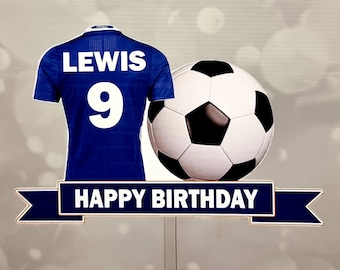 Chelsea inspired Football Cake Topper