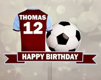 West Ham inspired Football Cake Topper