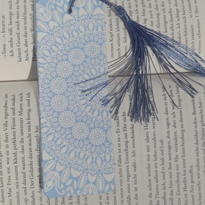 Marcapáginas Mandala azul