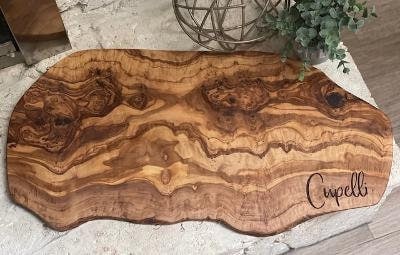 Live Edge Olive Wood Charcuterie Board/Serving Board/Trays And  Platters/Cheese Board - Sheriff