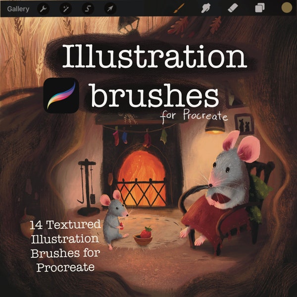 Procreate ILLUSTRATION PINSEL | Gemälde mit realistischem Gefühl | Gouache, Aquarellfarbe, Bleistift, Kohle, Pastell