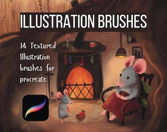 Procreate PENNELLI PER ILLUSTRAZIONE / Dipingere con un tocco realistico / guazzo, acquerello, matita, carboncino, pastello