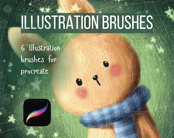 Procreate Illustration Brushes: Stars, Sparkles, Texture (Brushset)