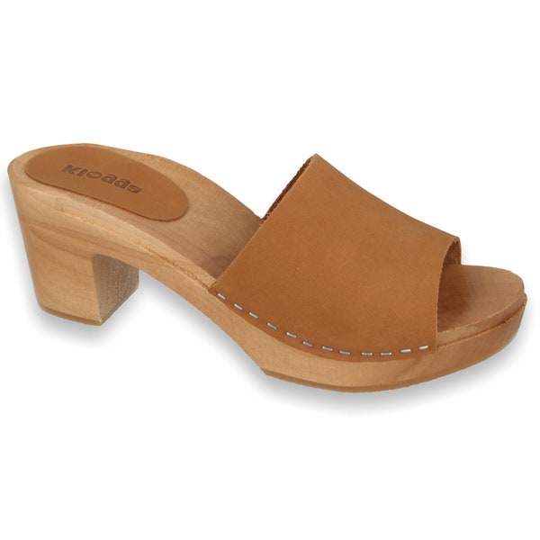 CAMI Klogga high heel wooden clogs Handmade Swedish Design for Women