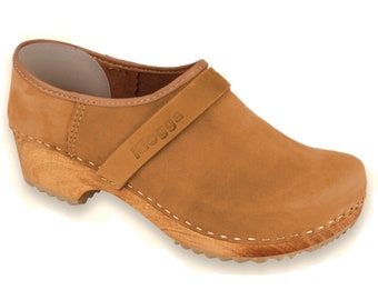 Camel Nubuck Klogga Qualität Geschlossene Holz Clogs Handgefertigte Schwedische Design Schuhe für Männer und Frauen