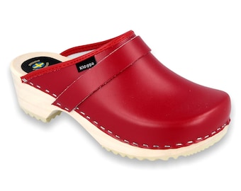 Klassieke houten klompen van Klogga-kwaliteit, handgemaakte Zweedse designschoenen voor dames en heren