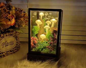 Enchanted Glow: The Woodborne Mushroom Lamp, Handmade Mushroom Light lamp, Forest Mushroom Gift Light, Unique Gift, Christmas gift