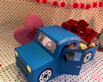 Truck 3D svg , caja 3d Troca SVG (Cricut) (Cameo, Silhouette ), Dulcero para novio