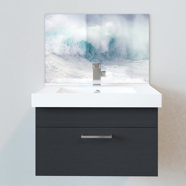 Bathroom Acrylic Splashbacks - Sink Splashbacks - By- White Waves