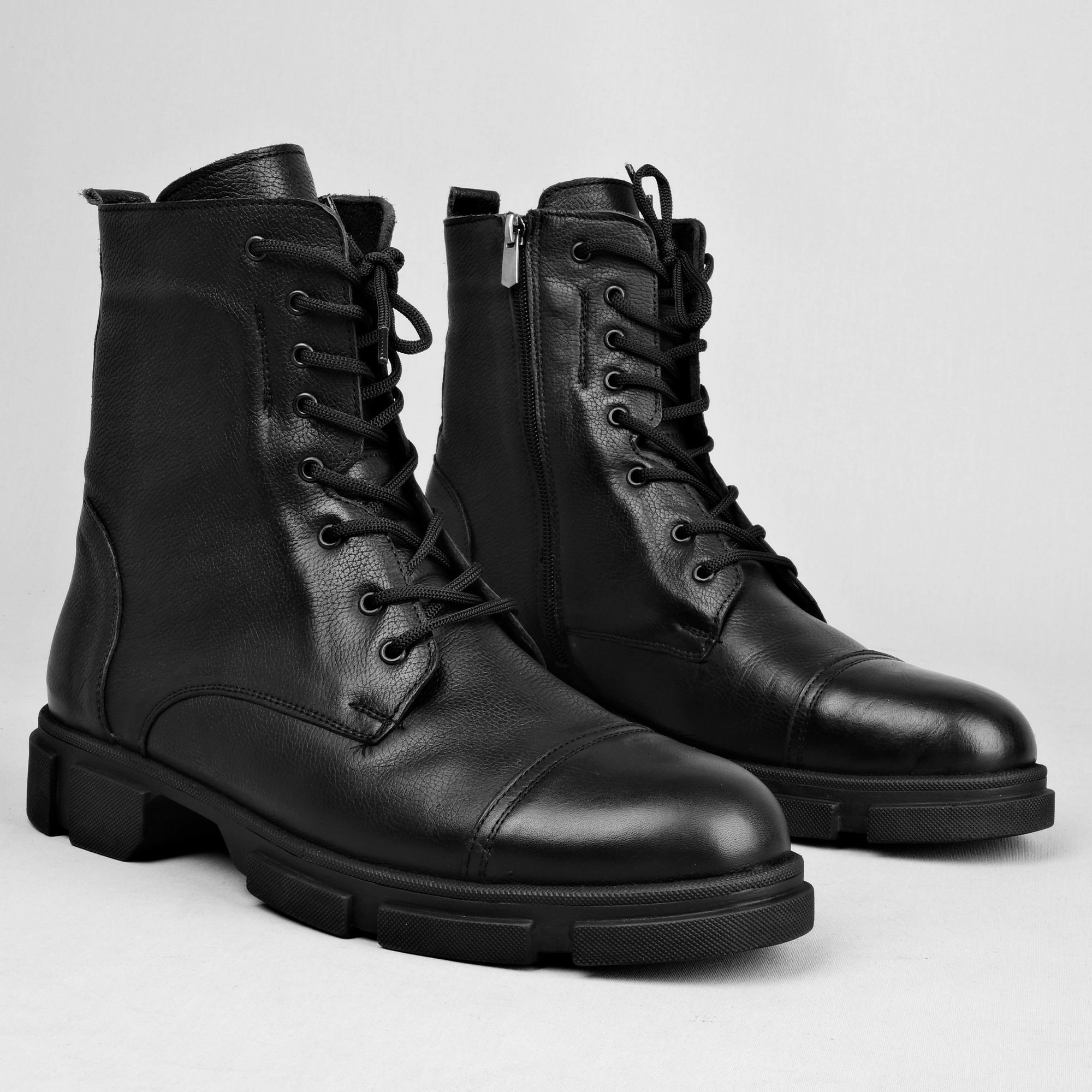 Handmade Mens Geniune Leather Military Combat Boots Casual Etsy