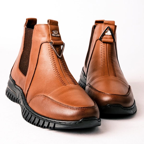 Brown Lace-Up Soft Boots