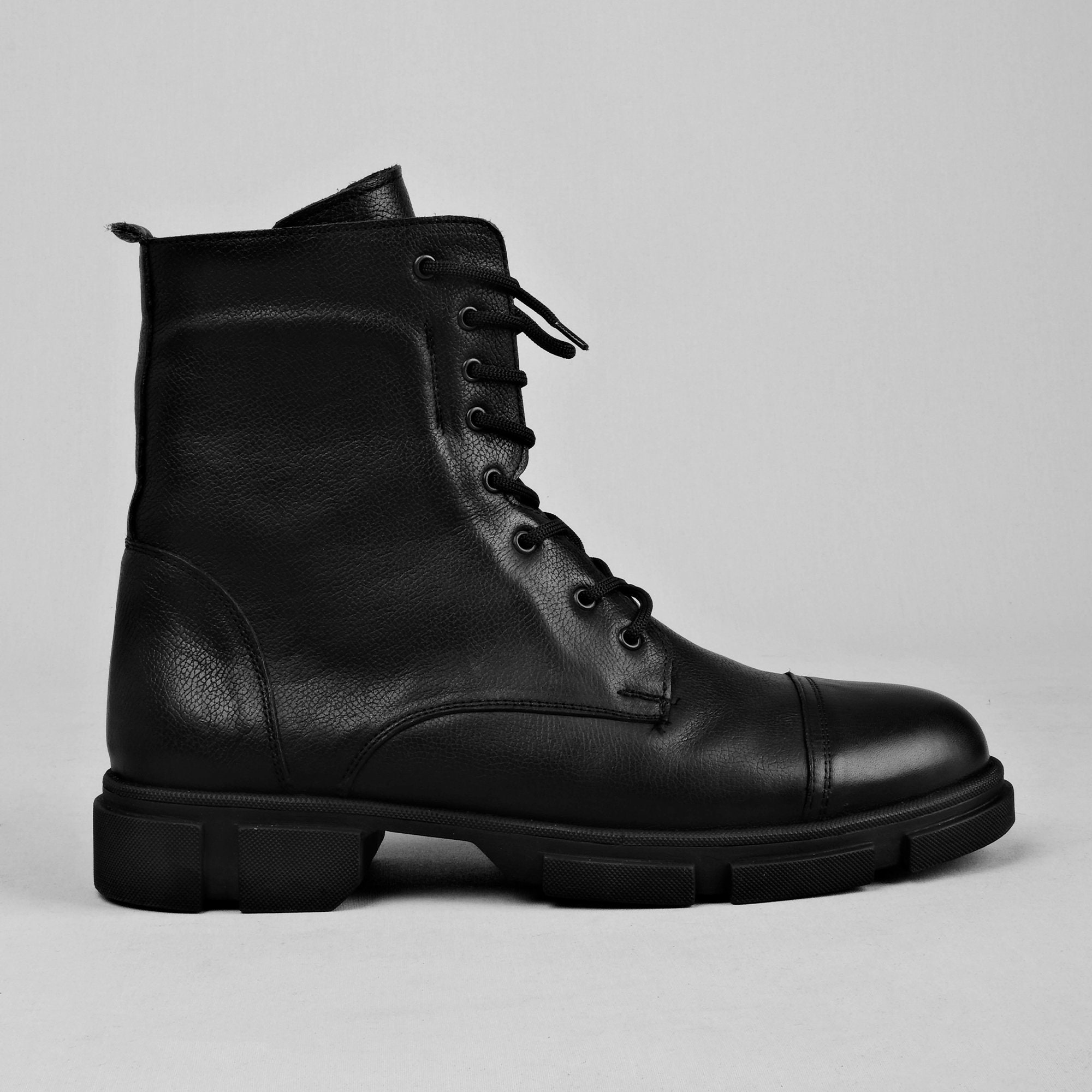Handmade Mens Geniune Leather Military Combat Boots Casual Etsy