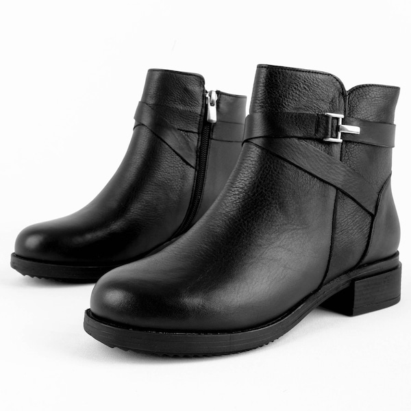 Women Genuine Leather Boots Etsy