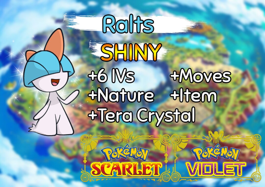Shiny Ralts Pokemon Scarlet Violet Tera Crystal Read Description - Etsy