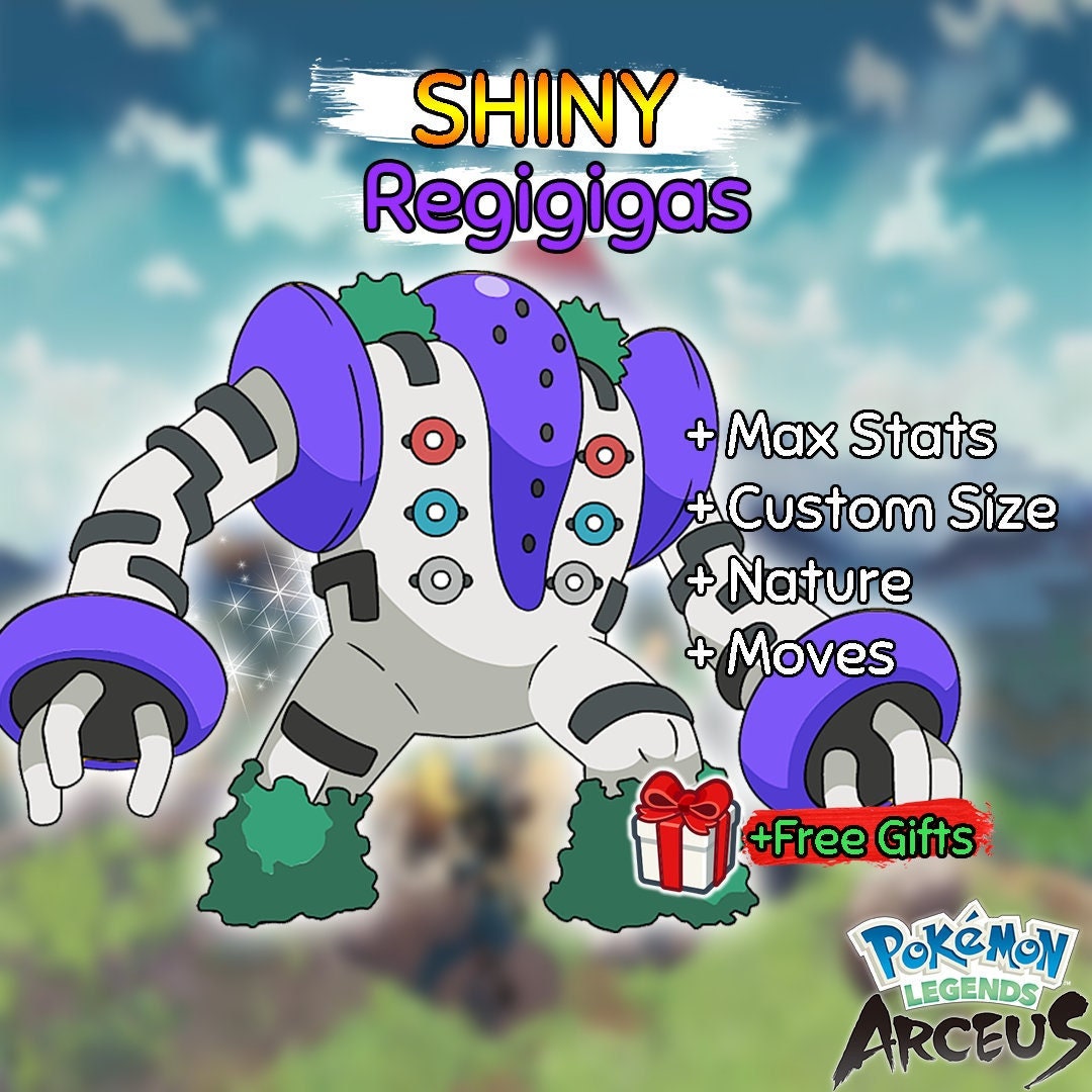 Shiny Regigigas Pokemon Legends Arceus Max Stats Legendary Etsy Australia