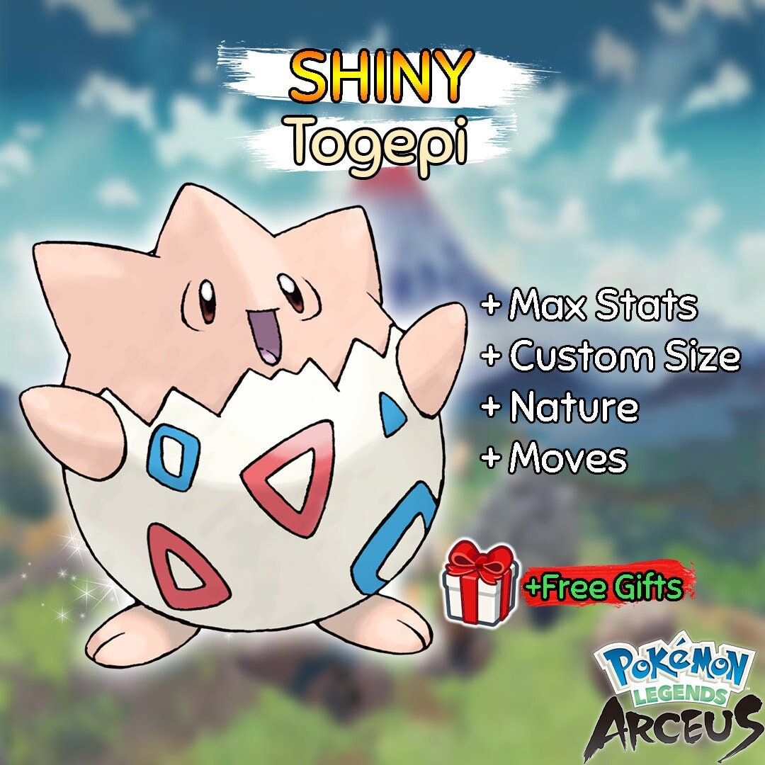 Shiny Togepi Pokemon Arceus Max Stats Custom Size (Download Now) Etsy